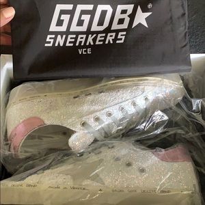 Golden Goose Hi Star Glitter Platform Sneaker 38